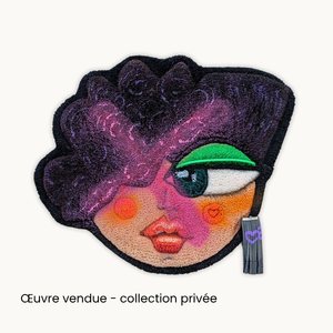 portrait néo-pop peinture sur tufting