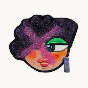 portrait néo-pop peinture sur tufting